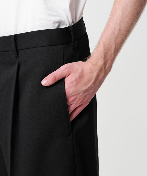 セール】HI-LINE ハイウエスト 1プリーツ ワイド トラウザーズ NO.10