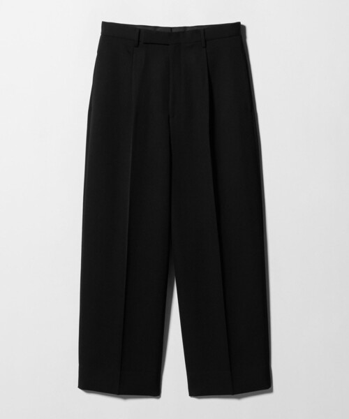 H BEAUTY&YOUTH ウール 1プリーツ ワイドショートパンツ H＞ウール 1プリーツ ワイドショートパンツ