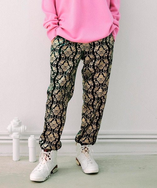 NOISE MAKER（ノイズメーカー）の「ダマスクパターンベロアパンツ（その他パンツ・メンズ・グレー/グリーン/オレンジ・XL/L/M/S）」の2枚目の写真