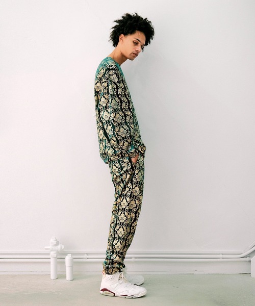 NOISE MAKER（ノイズメーカー）の「ダマスクパターンベロアパンツ（その他パンツ・メンズ・グレー/グリーン/オレンジ・XL/L/M/S）」の12枚目の写真