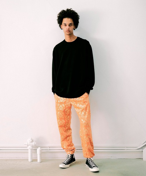 NOISE MAKER（ノイズメーカー）の「ダマスクパターンベロアパンツ（その他パンツ・メンズ・グレー/グリーン/オレンジ・XL/L/M/S）」の13枚目の写真