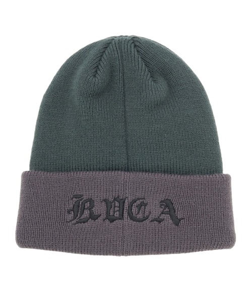 RVCA(ルーカ)の「RVCA メンズ KSL BEANIE ビーニー 【2025年秋冬モデル】/ルーカロゴ刺繍ワンポイントニット帽・ビーニー(ニットキャップ/ビーニー・メンズ・グリーン系その他・FREE)」の2枚目の写真