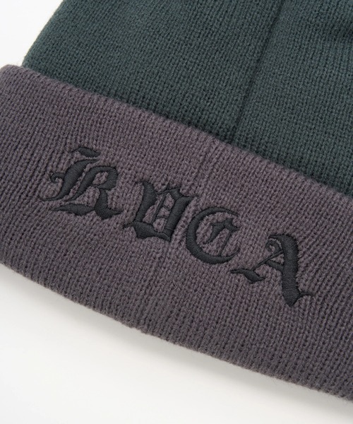 RVCA(ルーカ)の「RVCA メンズ KSL BEANIE ビーニー 【2025年秋冬モデル】/ルーカロゴ刺繍ワンポイントニット帽・ビーニー(ニットキャップ/ビーニー・メンズ・グリーン系その他・FREE)」の4枚目の写真