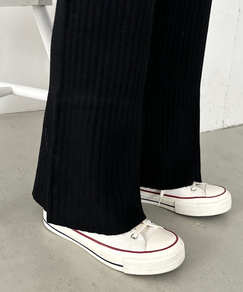 CLEA（クレア）の「リブニットストレートパンツ（その他パンツ・レディース・ブラック/ブラウン/アイボリー/グレー・FREE）」の16枚目の写真