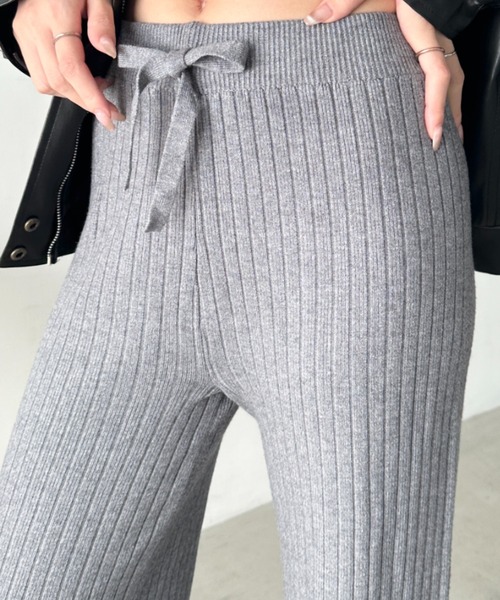 CLEA（クレア）の「リブニットストレートパンツ（その他パンツ・レディース・ブラック/ブラウン/アイボリー/グレー・FREE）」の22枚目の写真