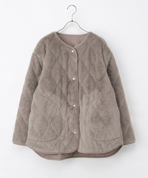 Honeys（ハニーズ）の「リバーシブルブルゾン（ブルゾン・レディース・モカ/チャコール/ライトベージュ/ブラック・L/S/M/LL）」の12枚目の写真