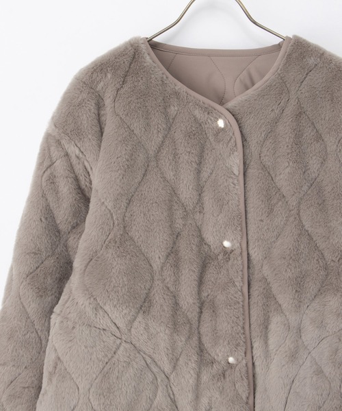 Honeys（ハニーズ）の「リバーシブルブルゾン（ブルゾン・レディース・モカ/チャコール/ライトベージュ/ブラック・L/S/M/LL）」の13枚目の写真