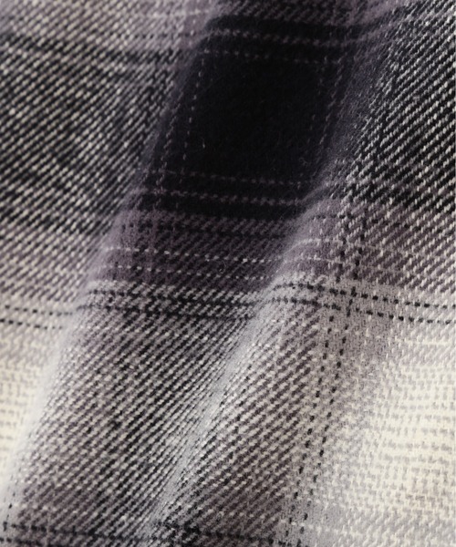 AVIREX（アヴィレックス）の「OMBRE CHECK ZIP UP SHIRT / オンブレチェック ジップアップシャツ / AVIREX / アヴィレックス（シャツ/ブラウス・メンズ・ブラック/ブラウン・MEDIUM/LARGE/X-LARGE/XX-LARGE）」の4枚目の写真