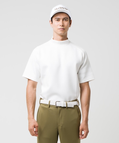 Hurley （ハーレー）の「【Hurley/ハーレー】ロゴモックネック半袖スウェット　ゴルフ　ファントム　ストレッチ　吸水速乾　PHANTOM SWEAT LITE SS（スウェット・メンズ・ホワイト/ブラック/グレー/グレー系その他・X-LARGE/MEDIUM/LARGE/SMALL）」の2枚目の写真