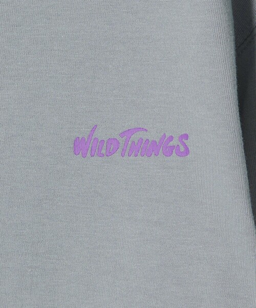 WILD THINGS(ワイルドシングス)の「<WILD THINGS>プリント ロングTシャツ / キッズ 110cm-130cm(Tシャツ/カットソー・キッズ・ナチュラル/ライトブルー/パープル・XS(110-120cm)/S(120-130cm))」の4枚目の写真