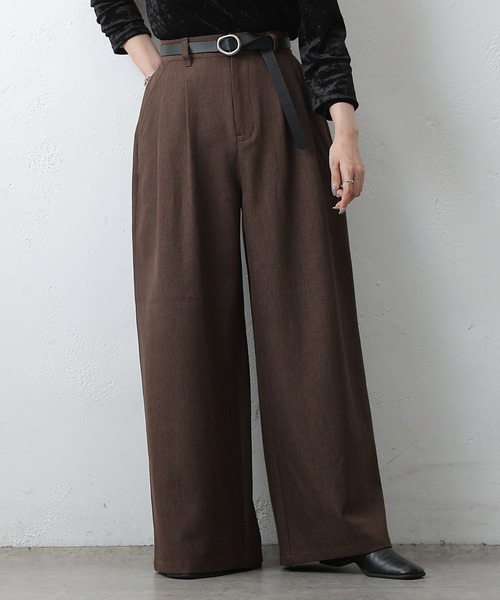 COLONY 2139（コロニートゥーワンスリーナイン）の「2タックワイドスラックス（スラックス・レディース・ブラック/チャコールグレー/ブラウン・SMALL/MEDIUM/LARGE）」の3枚目の写真