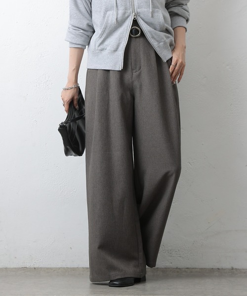 COLONY 2139（コロニートゥーワンスリーナイン）の「2タックワイドスラックス（スラックス・レディース・ブラック/チャコールグレー/ブラウン・SMALL/MEDIUM/LARGE）」の21枚目の写真