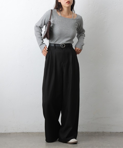 COLONY 2139（コロニートゥーワンスリーナイン）の「2タックワイドスラックス（スラックス・レディース・ブラック/チャコールグレー/ブラウン・SMALL/MEDIUM/LARGE）」の17枚目の写真