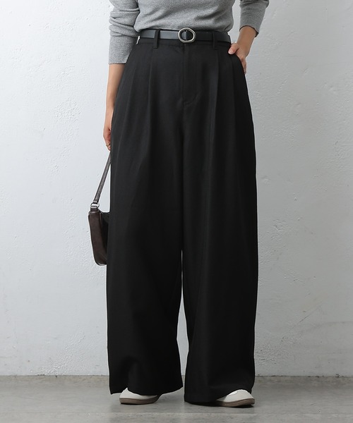 COLONY 2139（コロニートゥーワンスリーナイン）の「2タックワイドスラックス（スラックス・レディース・ブラック/チャコールグレー/ブラウン・SMALL/MEDIUM/LARGE）」の13枚目の写真