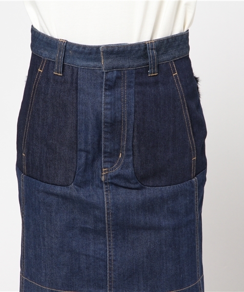 OUTLET（アウトレット）の「【CAPRICIEUX LE'MAGE】ファーポケデニムSK（スカート・レディース・ワンウォッシュ・36/38）」の6枚目の写真