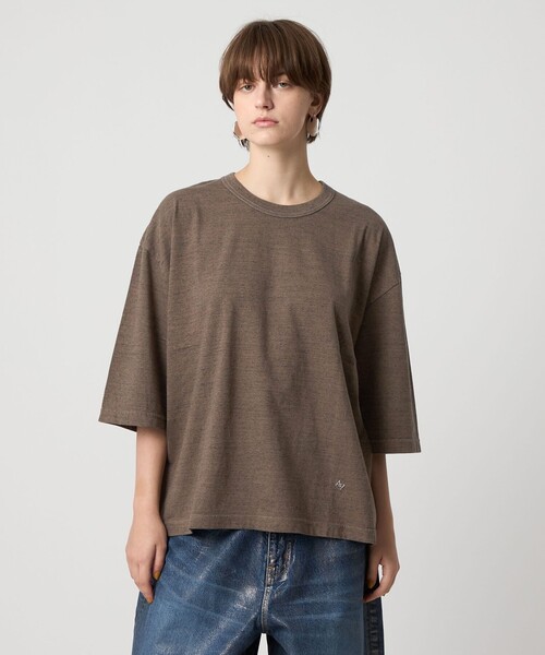 FilMelange（フィルメランジェ）の「＜FilMelange for ASTRAET＞BIG クルーネックTシャツ（Tシャツ/カットソー・レディース・ライトピンク/ダークグレー/モカ・FREE）」の3枚目の写真