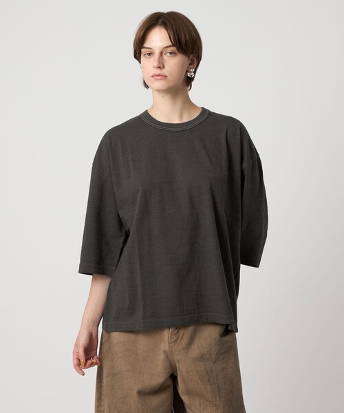 FilMelange（フィルメランジェ）の「＜FilMelange for ASTRAET＞BIG クルーネックTシャツ（Tシャツ/カットソー・レディース・ライトピンク/ダークグレー/モカ・FREE）」の4枚目の写真