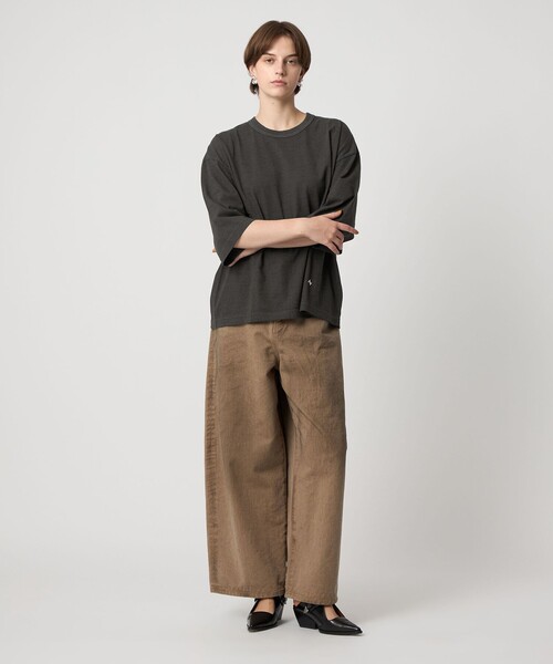 FilMelange（フィルメランジェ）の「＜FilMelange for ASTRAET＞BIG クルーネックTシャツ（Tシャツ/カットソー・レディース・ライトピンク/ダークグレー/モカ・FREE）」の6枚目の写真