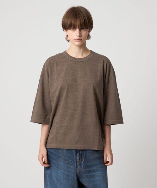 FilMelange（フィルメランジェ）の「＜FilMelange for ASTRAET＞BIG クルーネックTシャツ（Tシャツ/カットソー・レディース・ライトピンク/ダークグレー/モカ・FREE）」の7枚目の写真