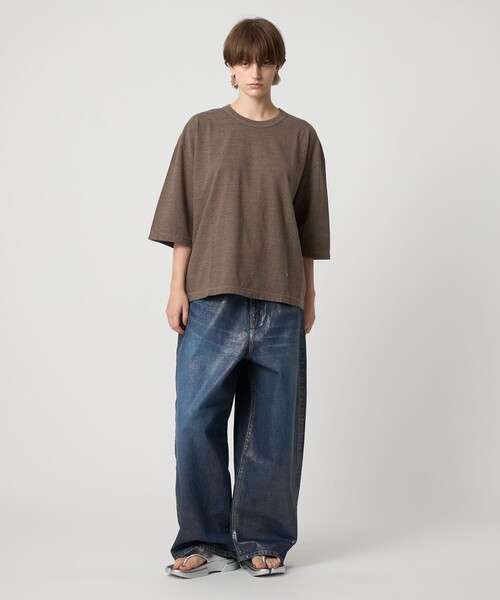 FilMelange（フィルメランジェ）の「＜FilMelange for ASTRAET＞BIG クルーネックTシャツ（Tシャツ/カットソー・レディース・ライトピンク/ダークグレー/モカ・FREE）」の9枚目の写真