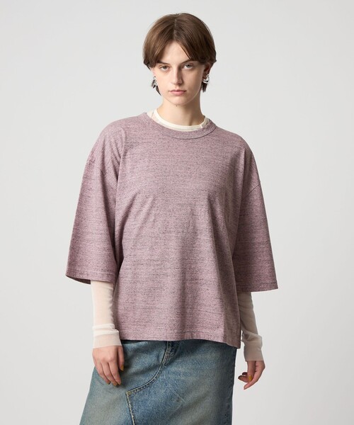 FilMelange（フィルメランジェ）の「＜FilMelange for ASTRAET＞BIG クルーネックTシャツ（Tシャツ/カットソー・レディース・ライトピンク/ダークグレー/モカ・FREE）」の10枚目の写真
