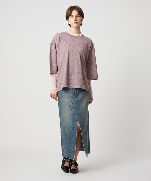 FilMelange（フィルメランジェ）の「＜FilMelange for ASTRAET＞BIG クルーネックTシャツ（Tシャツ/カットソー・レディース・ライトピンク/ダークグレー/モカ・FREE）」の11枚目の写真