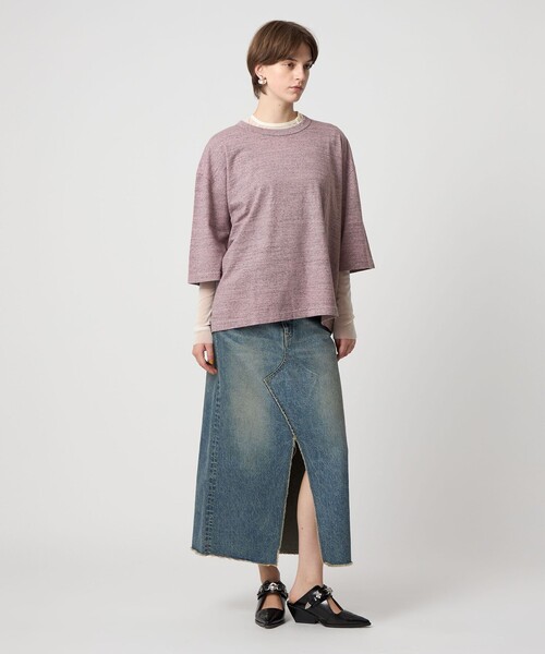 FilMelange（フィルメランジェ）の「＜FilMelange for ASTRAET＞BIG クルーネックTシャツ（Tシャツ/カットソー・レディース・ライトピンク/ダークグレー/モカ・FREE）」の12枚目の写真