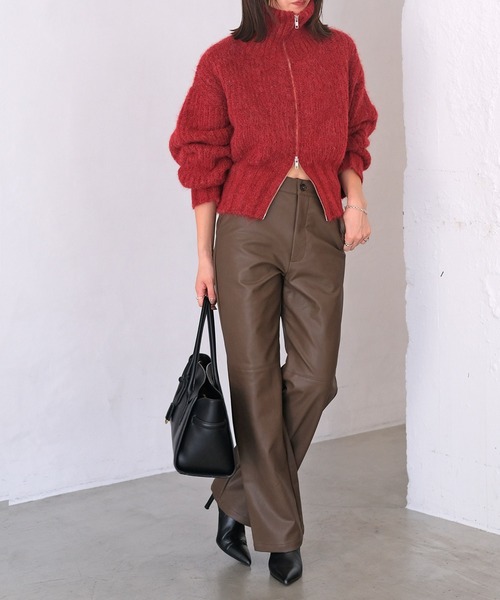 AKTE（アクテ）の「フェイクレザーパンツ（その他パンツ・レディース・モカ/ブラック・1/2/2T）」の14枚目の写真