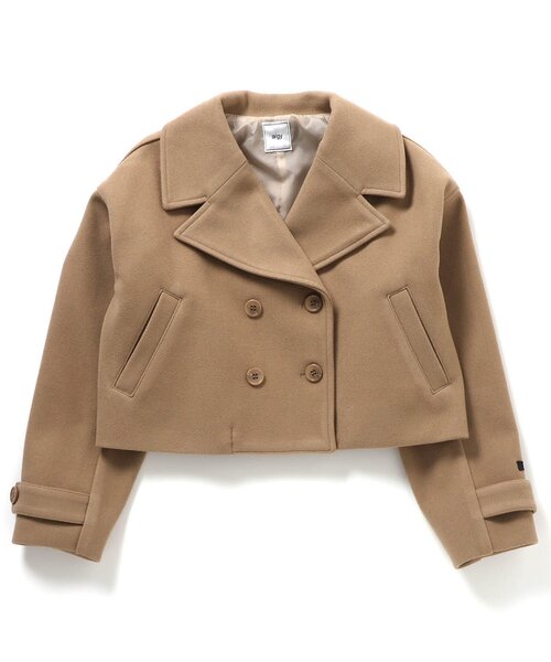 algy（アルジー）の「ショート丈ピーコート（ピーコート・キッズ・チェック/ベージュ・MEDIUM/SMALL/X-SMALL/XX-SMALL）」の8枚目の写真