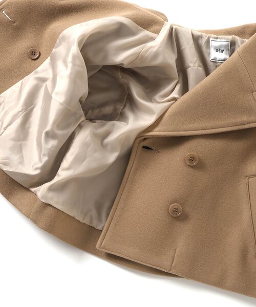 algy（アルジー）の「ショート丈ピーコート（ピーコート・キッズ・チェック/ベージュ・MEDIUM/SMALL/X-SMALL/XX-SMALL）」の9枚目の写真