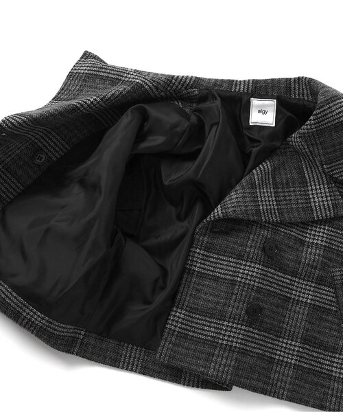 algy（アルジー）の「ショート丈ピーコート（ピーコート・キッズ・チェック/ベージュ・MEDIUM/SMALL/X-SMALL/XX-SMALL）」の10枚目の写真