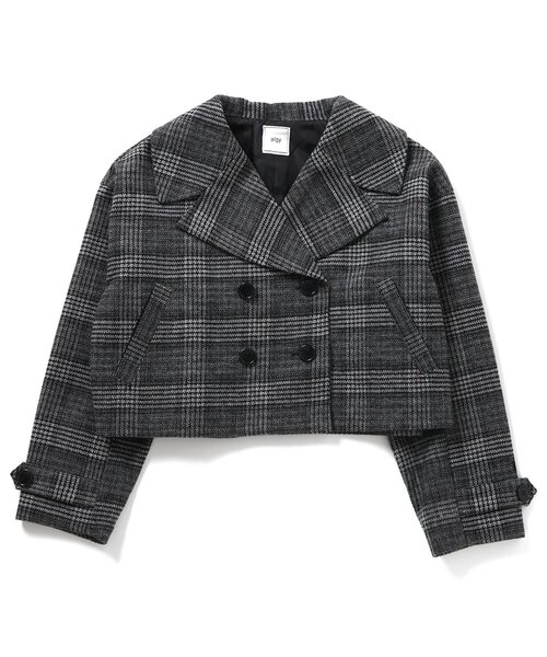 algy（アルジー）の「ショート丈ピーコート（ピーコート・キッズ・チェック/ベージュ・MEDIUM/SMALL/X-SMALL/XX-SMALL）」の11枚目の写真