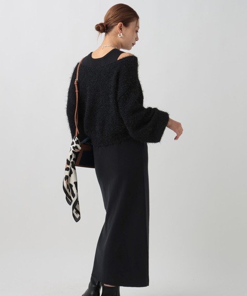 BAYFLOW（ベイフロー）の「2Pセットニットワンピース（ニット/セーター・レディース・ベージュ/ブラック/ブルー・FREE）」の6枚目の写真