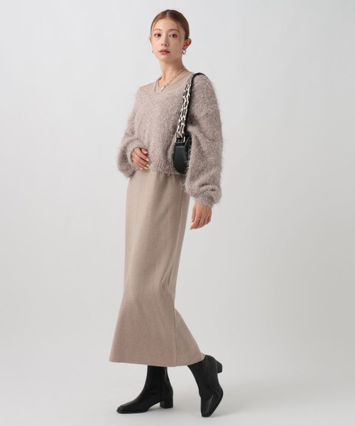 BAYFLOW（ベイフロー）の「2Pセットニットワンピース（ニット/セーター・レディース・ベージュ/ブラック/ブルー・FREE）」の7枚目の写真