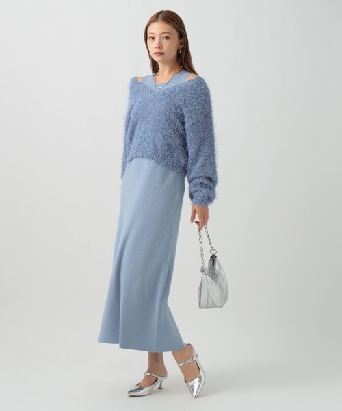 BAYFLOW（ベイフロー）の「2Pセットニットワンピース（ニット/セーター・レディース・ベージュ/ブラック/ブルー・FREE）」の11枚目の写真