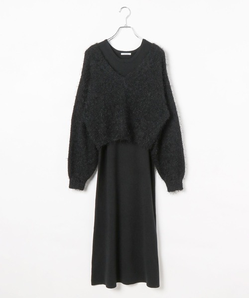 BAYFLOW（ベイフロー）の「2Pセットニットワンピース（ニット/セーター・レディース・ベージュ/ブラック/ブルー・FREE）」の13枚目の写真