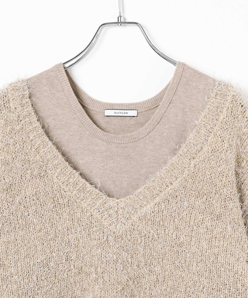 BAYFLOW（ベイフロー）の「2Pセットニットワンピース（ニット/セーター・レディース・ベージュ/ブラック/ブルー・FREE）」の17枚目の写真