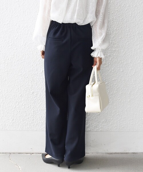 SHIPS別注】kaene:〈洗濯機可能〉ダンボール ストレート タック パンツ