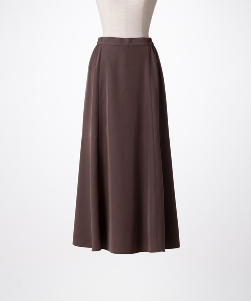 STRAWBERRY-FIELDS（ストロベリーフィールズ）の「パウダーポプリン_フレアーヘムナロースカート（スカート・レディース・モカ/ベージュ・2）」の4枚目の写真