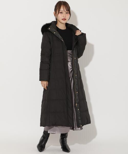 AND COUTURE FOXファー付きチェスターコート FOXファー付きスーパーロングダウン（ダウンジャケット/コート）｜AND