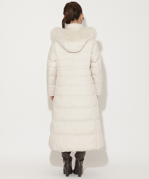 ホワイトファー付きロングコート ダウン FOXファー付きスーパーロングダウン（ダウンジャケット/コート）｜AND