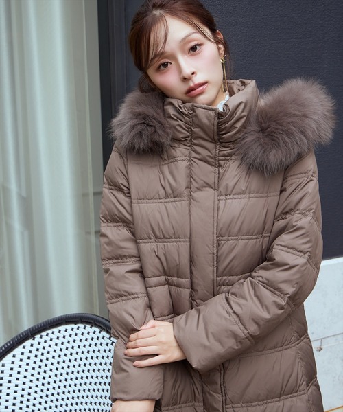 FOXファー付きスーパーロングダウン（ダウンジャケット/コート）｜AND