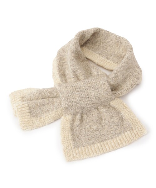 ITS'DEMO（イッツデモ）の「【手洗い可】吸湿発熱ニットティペット（ストール/ショール・レディース・ダークグレー/ベージュ/アイボリー・00）」の3枚目の写真