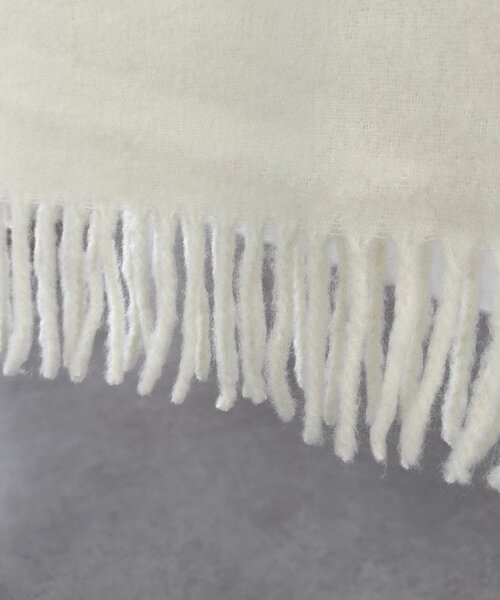 Thevon（ゼボン）の「フリンジボリュームマフラー（マフラー・レディース・ブラウン/オレンジ/アイボリー・FREE）」の8枚目の写真