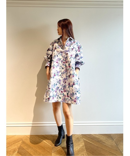 LOULOU WILLOUGHBY(ルルウィルビー)の「【LOULOU WILLOUGHBY】LIMONTAフラワージャガードシャツワンピース(ワンピース・レディース・ラベンダー・2)」の22枚目の写真