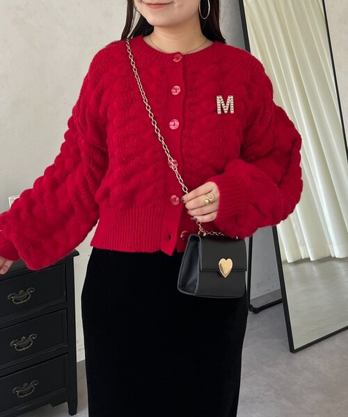 prose verse（プロズヴェール）の「ぽこぽこニットカーディガン（カーディガン/ボレロ・レディース・ブラック/アイボリー/ピンク/レッド・LARGE/MEDIUM）」の10枚目の写真