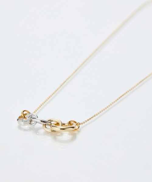 Phoebe（フィービィー）の「【金属アレルギー対応】ミックスループメタルネックレス（ネックレス・レディース・イエローゴールド/シルバー・FREE）」の6枚目の写真