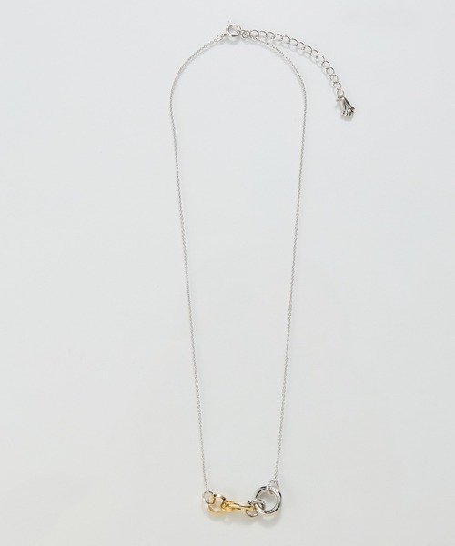 Phoebe（フィービィー）の「【金属アレルギー対応】ミックスループメタルネックレス（ネックレス・レディース・イエローゴールド/シルバー・FREE）」の12枚目の写真