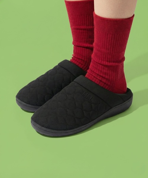 MEI(メイ)の「【MEI/メイ】キルトモックシューズ / 2WAY バブーシュ / ひょうたんキルト / 裏ボア / ユニセックス / キャンプ / ルームシューズ(スリッポン・メンズ・グレー/オリーブドラブ/ブラック・M/S/L)」の2枚目の写真