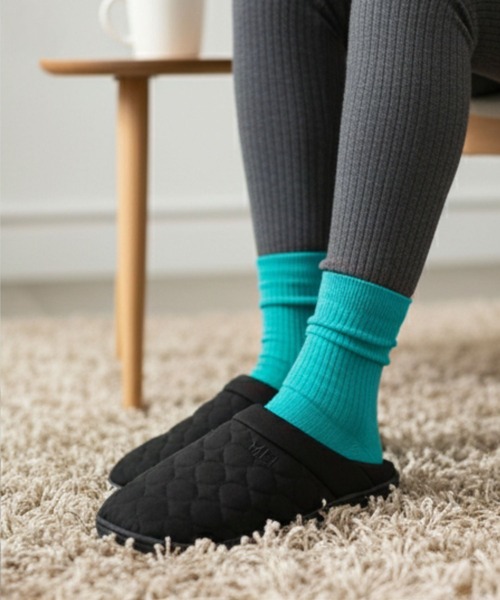 MEI(メイ)の「【MEI/メイ】キルトモックシューズ / 2WAY バブーシュ / ひょうたんキルト / 裏ボア / ユニセックス / キャンプ / ルームシューズ(スリッポン・メンズ・グレー/オリーブドラブ/ブラック・M/S/L)」の15枚目の写真